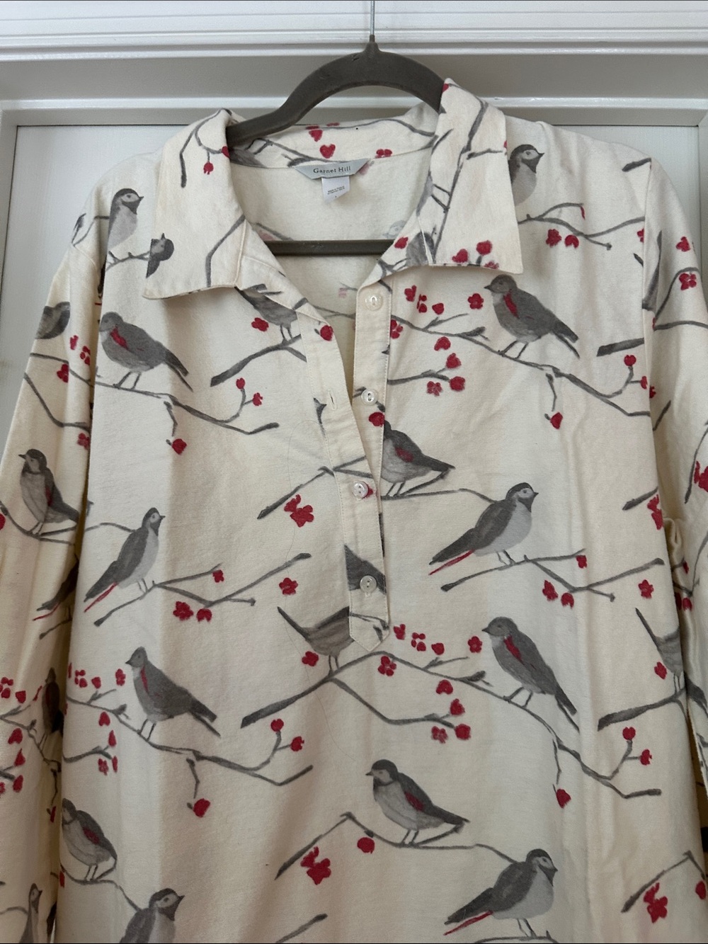 Garnet Hill flannel nightshirt - Picture 2 of 7